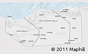Silver Style 3D Map of Sanaag, single color outside