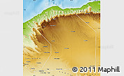Physical Map of Ceerigaabo (Erigavo)