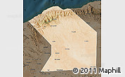 Satellite Map of Ceerigaabo (Erigavo), darken