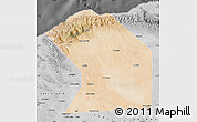 Satellite Map of Ceerigaabo (Erigavo), desaturated