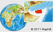 Physical Location Map of Sanaag, highlighted country