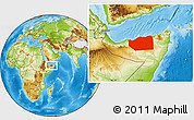 Physical Location Map of Sanaag