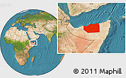 Satellite Location Map of Sanaag