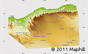 Physical Map of Sanaag, cropped outside