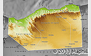 Physical Map of Sanaag, darken, desaturated