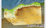 Physical Map of Sanaag, darken