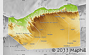 Physical Map of Sanaag, desaturated