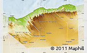 Physical Map of Sanaag, lighten