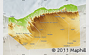 Physical Map of Sanaag, lighten, semi-desaturated