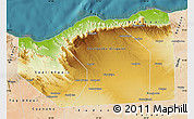 Physical Map of Sanaag, satellite outside