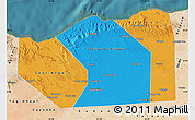Political Map of Sanaag, satellite outside