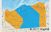 Political Map of Sanaag, shaded relief outside