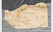Satellite Map of Sanaag, darken, desaturated