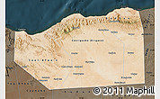 Satellite Map of Sanaag, darken