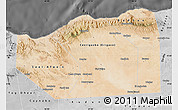 Satellite Map of Sanaag, desaturated