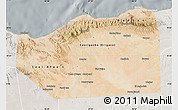Satellite Map of Sanaag, lighten, semi-desaturated