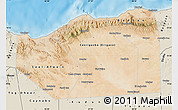 Satellite Map of Sanaag, shaded relief outside