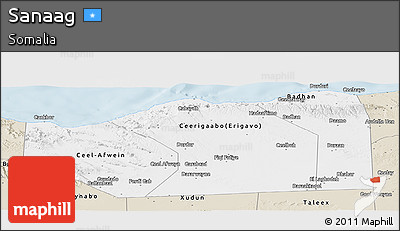 Classic Style Panoramic Map of Sanaag