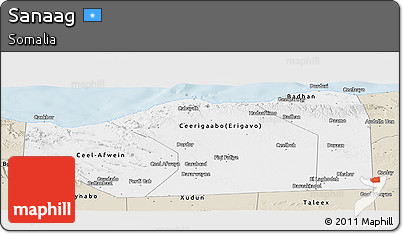 Classic Style Panoramic Map of Sanaag