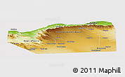 Physical Panoramic Map of Sanaag, cropped outside