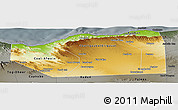 Physical Panoramic Map of Sanaag, darken, semi-desaturated