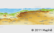 Physical Panoramic Map of Sanaag