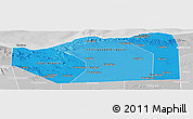 Political Shades Panoramic Map of Sanaag, lighten, desaturated