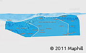 Political Shades Panoramic Map of Sanaag, single color outside