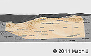 Satellite Panoramic Map of Sanaag, darken, desaturated