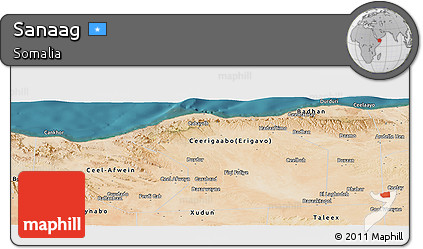 Satellite Panoramic Map of Sanaag