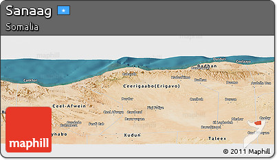 Satellite Panoramic Map of Sanaag