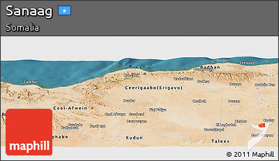 Satellite Panoramic Map of Sanaag