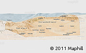 Satellite Panoramic Map of Sanaag, lighten