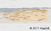 Satellite Panoramic Map of Sanaag, lighten, semi-desaturated