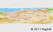 Satellite Panoramic Map of Sanaag, physical outside