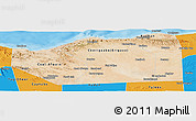 Satellite Panoramic Map of Sanaag, political outside