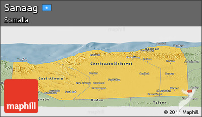 Savanna Style Panoramic Map of Sanaag