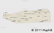 Shaded Relief Panoramic Map of Sanaag, cropped outside