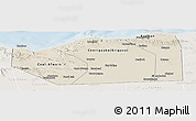 Shaded Relief Panoramic Map of Sanaag, lighten