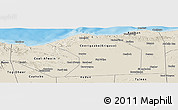 Shaded Relief Panoramic Map of Sanaag