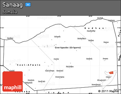 Blank Simple Map of Sanaag