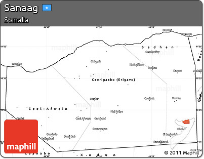 Blank Simple Map of Sanaag