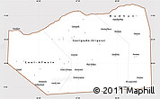 Classic Style Simple Map of Sanaag, cropped outside