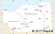 Classic Style Simple Map of Sanaag, single color outside