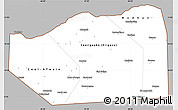 Gray Simple Map of Sanaag, cropped outside