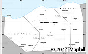 Gray Simple Map of Sanaag, single color outside