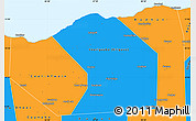 Political Simple Map of Sanaag