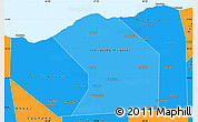 Political Shades Simple Map of Sanaag, political outside