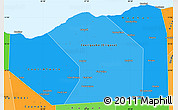 Political Shades Simple Map of Sanaag