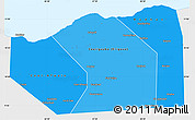 Political Shades Simple Map of Sanaag, single color outside